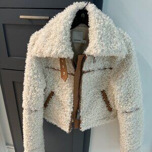 SIMKHAI Faux-Shearling Jacket-XS